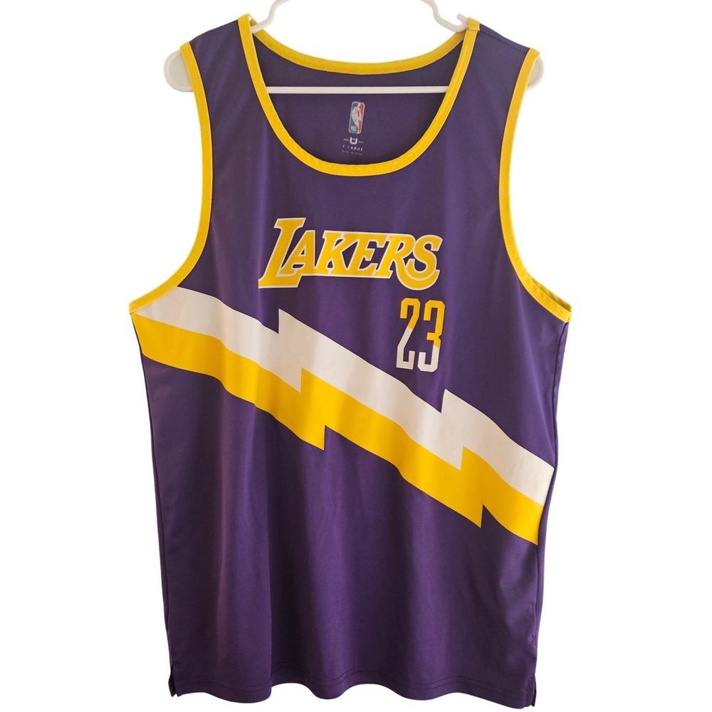 LeBron James #23 LA Lakers UNK NBA Purple Tank Jersey Men's XL